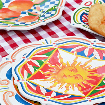 Bacı Milano Dolce Vita Sun 6lı Pasta Tabağı 22 Cm Melamin