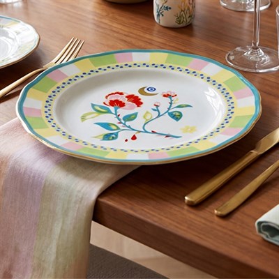 Bacı Milano Mamma Mia Karanfil Desenli Pasta Tabağı 22 Cm