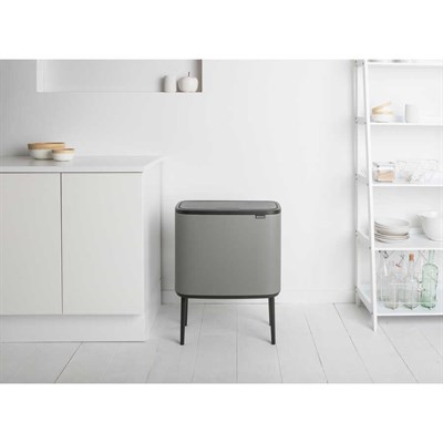 Bo Mıneral Concrete Grey Dokunmatik Çöp Kutusu 36l