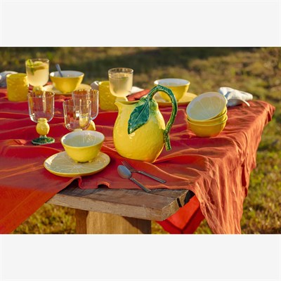 Bordallo Pinheiro Lemon Sarı Seramik Kahvaltı Tabağı 20,5 Cm