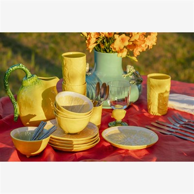 Bordallo Pinheiro Lemon Sarı Seramik Kahvaltı Tabağı 20,5 Cm