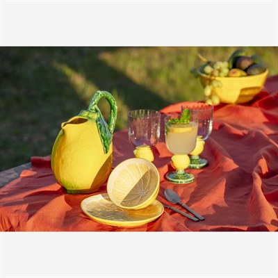 Bordallo Pinheiro Lemon Sarı Seramik Servis Tabağı 33 Cm