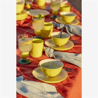 Bordallo Pinheiro Lemon Sarı Seramik Servis Tabağı 33 Cm