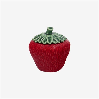 Bordallo Pinheiro Strawberries Kırmızı Seramik Saklama Kabı