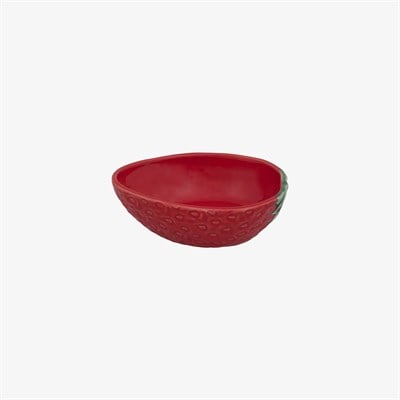 Bordallo Pınheıro Strawberries Kırmızı Seramik Servis Kasesi 13,5 Cm