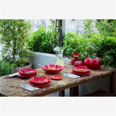 Bordallo Pinheiro Tomato Kırmızı Seramik Saklama Kabı 16 Cm