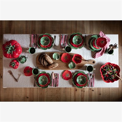 Bordallo Pinheiro Tomato Kırmızı Seramik Saklama Kabı 16 Cm