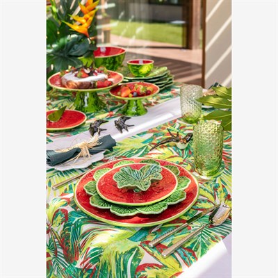 Bordallo Pinheiro Watermelon Kırmızı Seramik Servis Tabağı 33 Cm