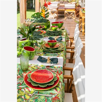 Bordallo Pinheiro Watermelon Kırmızı Seramik Kahvaltı Tabağı 21,5 Cm