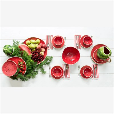 Bordallo Pinheiro Watermelon Kırmızı Seramik Kahvaltı Tabağı 21,5 Cm