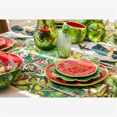 Bordallo Pinheiro Watermelon Kırmızı Seramik Servis Tabağı 33 Cm