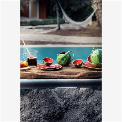 Bordallo Pinheiro Watermelon Kırmızı Seramik Kahvaltı Tabağı 21,5 Cm