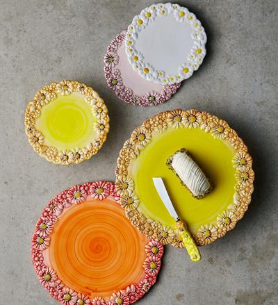 Edelweiss Camomilla Kırmızı Servis Tabağı 22x22 Cm