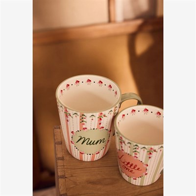 Cath Kıdston Spring Birds Yeşil Porselen Kupa Seti 260 Ml- 375 Ml