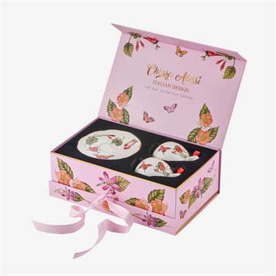 Chiara Alessi Butterfly Kırmızı Porselen Kahve Fincan Seti 120 Ml
