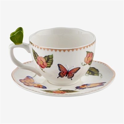 Chiara Alessi Butterfly Yeşil Porselen Kahve Fincan Seti 120 Ml