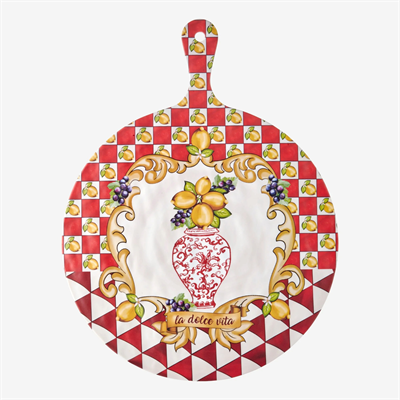 Chıara Alessi Capri Collection Kırmızı Melamin Sunum Tahtası 41 Cm