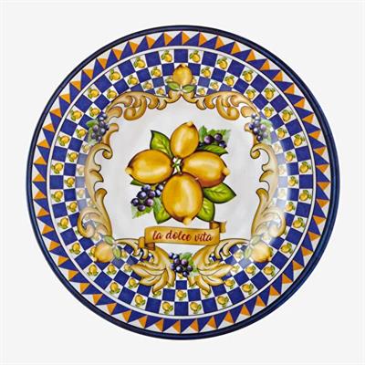 CHIARA ALESSİ Capri Collection Mavi Melamin Kahvaltı Tabağı 21,5 Cm