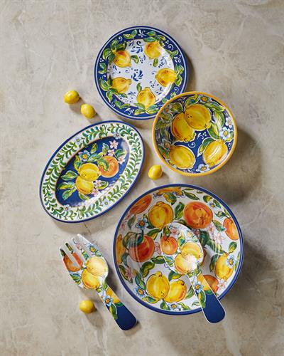 Chıara Alessı Capri Mavi Melamin Kahvaltı Tabağı 23 Cm