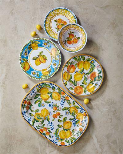 Chıara Alessı Capri Mavi Melamin Yemek Tabağı 28 Cm