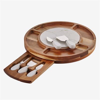 Chiara Alessi Kahverengi Ahşap Peynir Sunum Tabağı Acacia Elegance