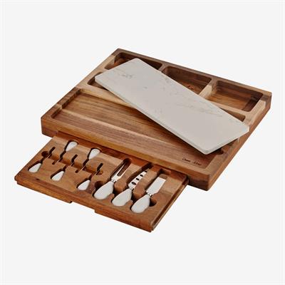 Chiara Alessi Kahverengi Ahşap Peynir Sunum Tabağı Acacia Elegance Collection