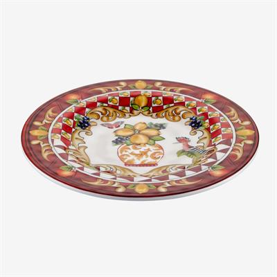 Chiara Alessi Kırmızı Melamin Kahvaltı Tabağı 21,5 Cm Capri Collection