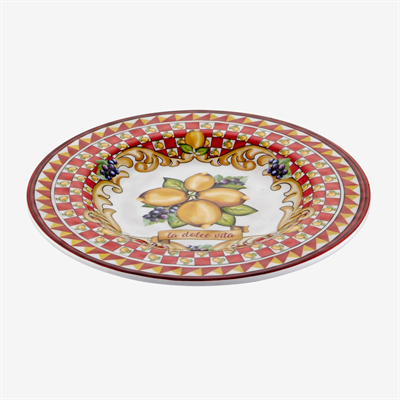 Chiara Alessi Kırmızı Melamin Kahvaltı Tabağı 21,5 Cm Capri Collection
