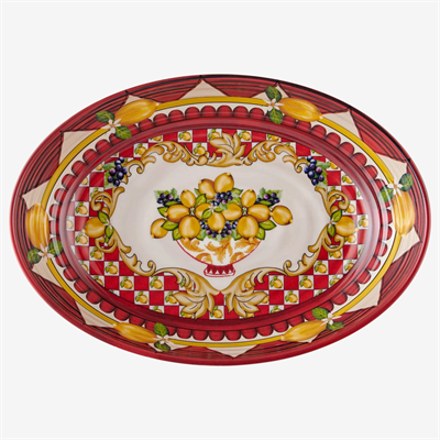 Chiara Alessi Kırmızı Melamin Servis Kasesi 33 Cm Capri Collection