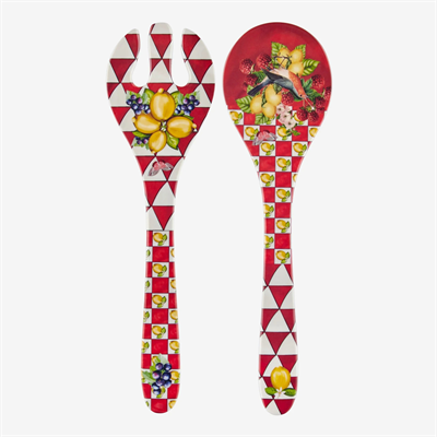 Chiara Alessi Kırmızı Melamin Servis Seti 28 Cm Capri Collection