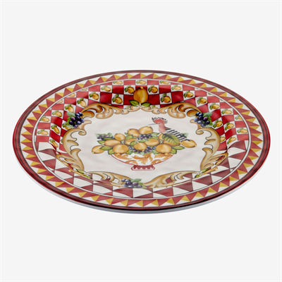 Chiara Alessi Kırmızı Melamin Yemek Tabağı 28 Cm Capri Collection