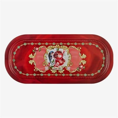 Chiara Alessi Kırmızı Metal Tepsi 37 Cm La Dolce Vita Collection