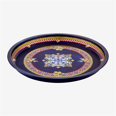 Chiara Alessi Lacivert Metal Tepsi 34 Cm La Felicita Collection