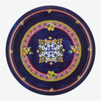 Chiara Alessi Lacivert Metal Tepsi 34 Cm La Felicita Collection