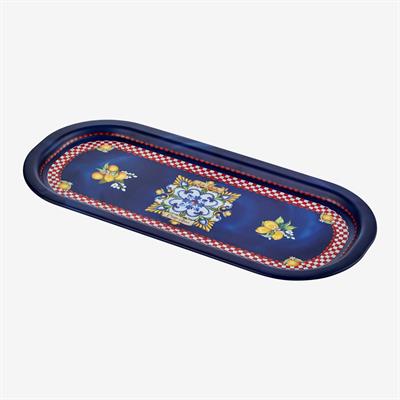 Chiara Alessi Lacivert Metal Tepsi 37 Cm La Felicita Collection