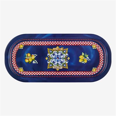 Chiara Alessi Lacivert Metal Tepsi 37 Cm La Felicita Collection