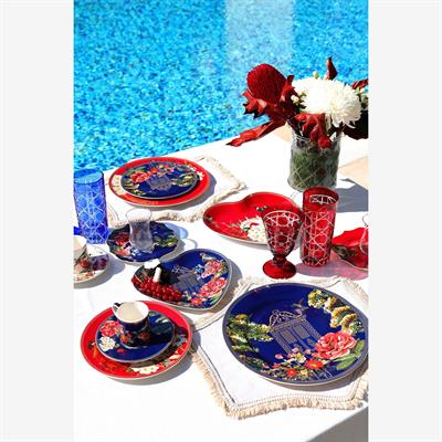Chıara Alessı Magıc Garden Lacivert Servis Tabağı 26 Cm