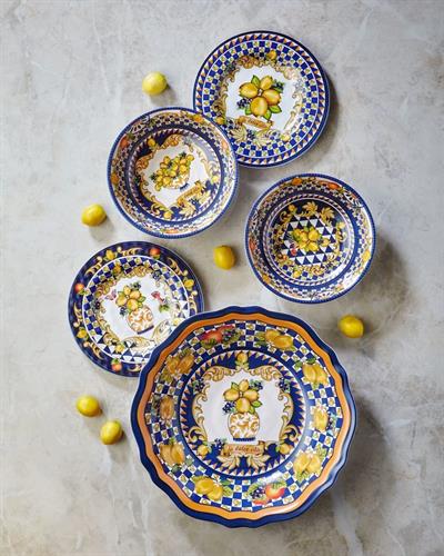 Chiara Alessi Mavi Melamin Kahvaltı Tabağı 21,5 Cm Capri Collection