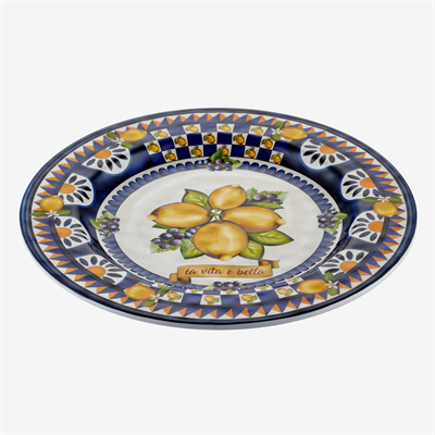 Chiara Alessi Mavi Melamin Yemek Tabağı 28 Cm Capri Collection