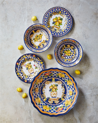 Chiara Alessi Mavi Melamin Yemek Tabağı 28 Cm Capri Collection