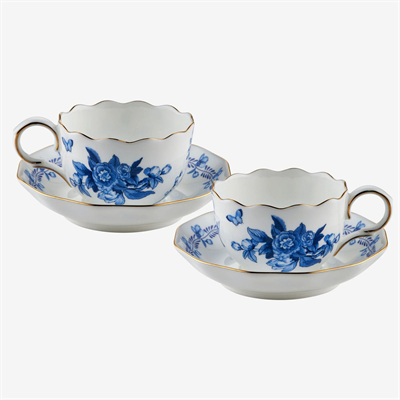 Chiara Alessi Mavi Porselen Kahve Fincan Seti 100 Ml Primavera Collection