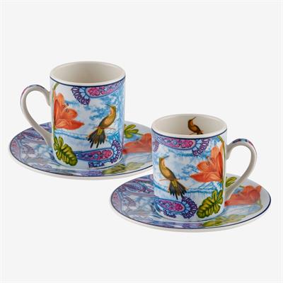 Chiara Alessi Mavi Porselen Kahve Fincan Seti 110 Ml Magic Garden Collection