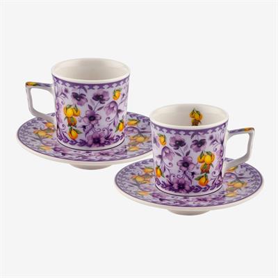 Chiara Alessi Mor Porselen Kahve Fincan Seti 120 Ml Arancia Collection