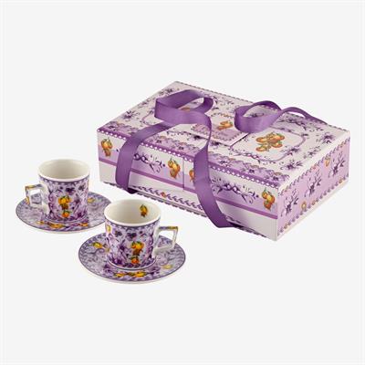 Chiara Alessi Mor Porselen Kahve Fincan Seti 120 Ml Arancia Collection
