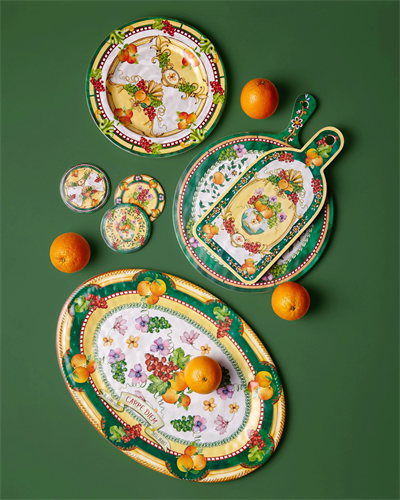 Chiara Alessi Sarı Melamin Yemek Tabağı 28 Cm Carpe Diem Collection