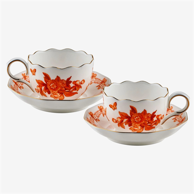 Chiara Alessi Turuncu Porselen Kahve Fincan Seti 100 Ml Primavera Collection
