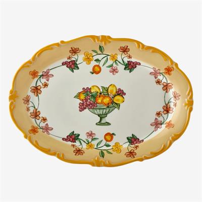 Chiara Alessi Turuncu Seramik Servis Tabağı 38X27 Cm