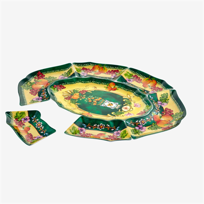 Chiara Alessi Yeşil Melamin Meze Tabağı 7 Parça Carpe Diem Collection