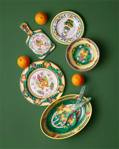 Chiara Alessi Yeşil Melamin Servis Kasesi 33 Cm Carpe Diem Collection