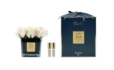Cote Noire - 9 Güllü Blush Koku Siyah Vazo
